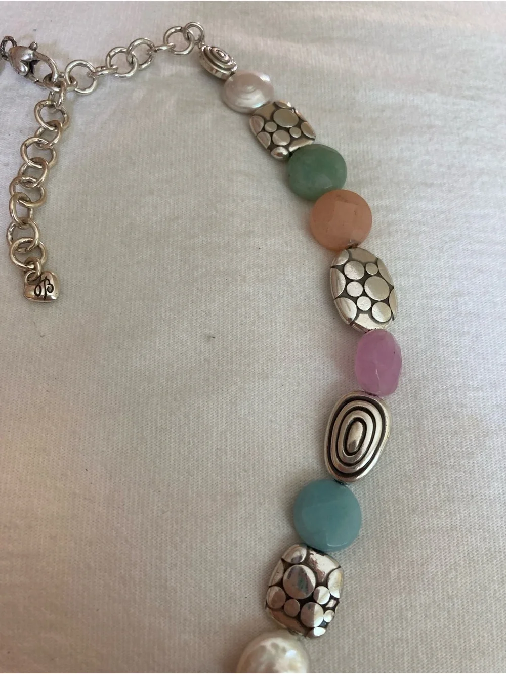 Brighton Pastel Metal Beads and Faux Pearls Necklace